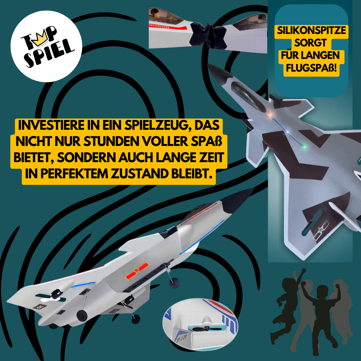 TopSpiel® SkyDiver – RC Stuntflugzeug mit aerodynamischem Design