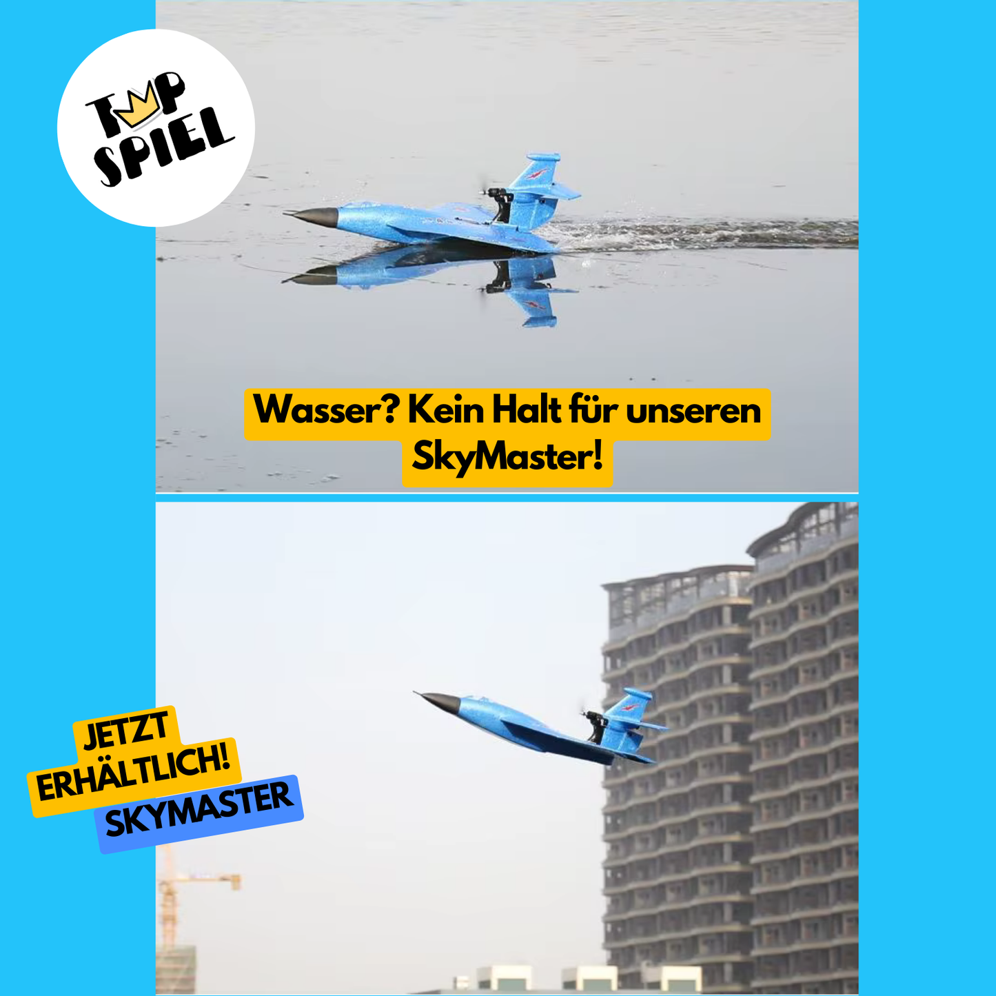 TopSpiel® SkyMaster – RC Stuntflugzeug mit aerodynamischem Design